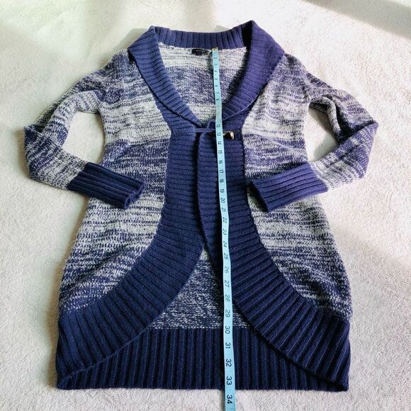 WHO
 Purple Marled Merino Cashmere Cardigan - Picture 8 of 13